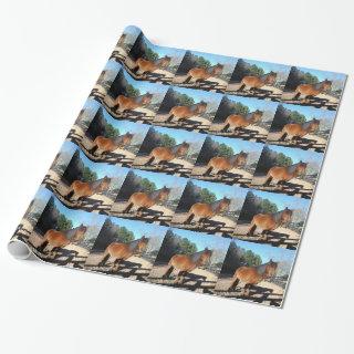 Brown pony turquoise Sky