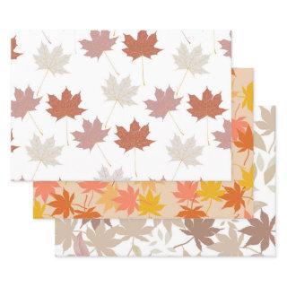 Brown Red Autumn Floral Leaves Y2K Pattern  Sheets