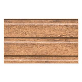 Brown siding that mimics the natural wood rectangular sticker