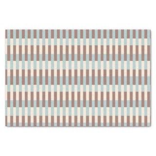 Brown Tan Blue Stripes Tissue Paper