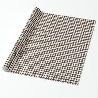 Brown White Small Houndstooth Check