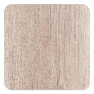 Brown Wood Look Blank Template Trendy Elegant Square Sticker