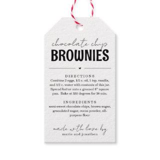 Brownie Mix in a Jar Gift  Gift Tags