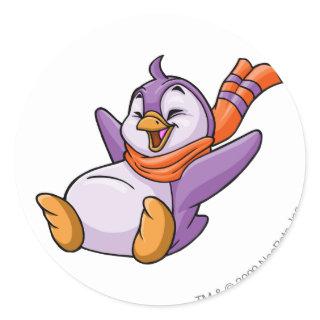 Bruce Purple Classic Round Sticker