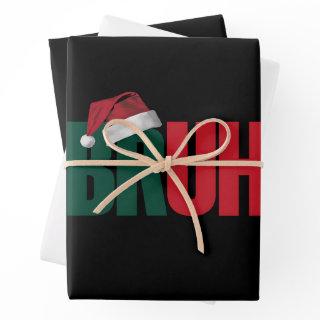 Bruh Meme Funny Saying Bro Greeting Christmas  Sheets