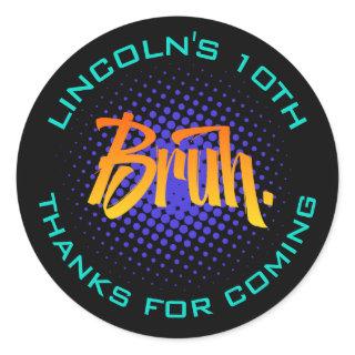Bruh Teen Boy Birthday Sticker