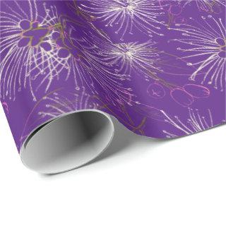 Brush cherry lilly-pilly purple white pattern wrap