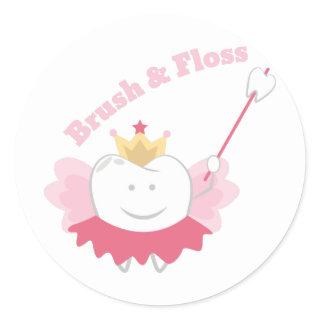 Brush & Floss Classic Round Sticker