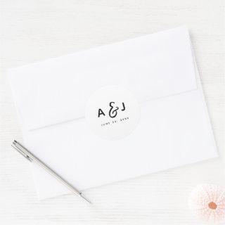 Brush Typography Classic Round Sticker