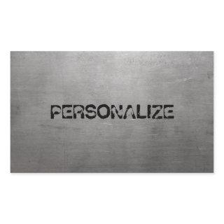 Brushed Metal Texture Rectangular Sticker