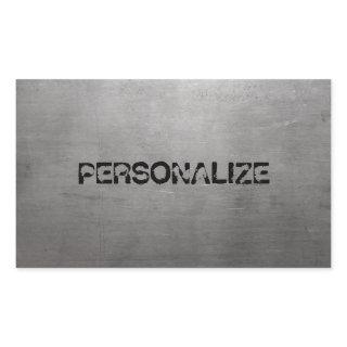 Brushed Metal Texture Rectangular Sticker