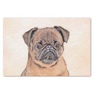 Brussels Griffon Smooth Painting Original Dog Art Tissue Paper