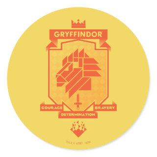 Brutalist GRYFFINDOR™ Crest Classic Round Sticker