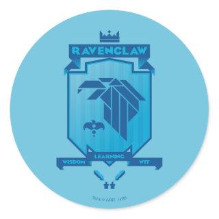 Brutalist RAVENCLAW™ Crest Classic Round Sticker