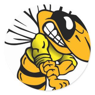 Bsaa Yellow Jackets Under 8 Classic Round Sticker