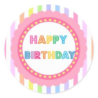 Bubble Gum Party by Bella Bella Studios Classic Round Sticker