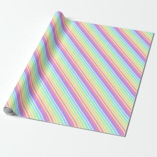 Bubblegum rainbow and white stripes