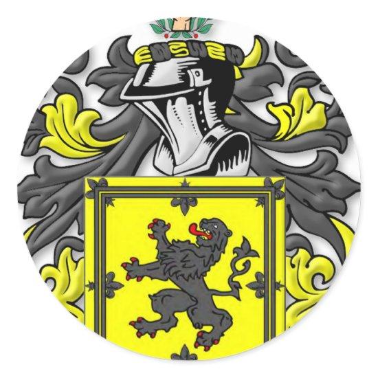 Buchanan Coat of Arms Classic Round Sticker