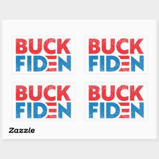 Buck Fiden funny anti Biden pro Trump Rectangular Sticker