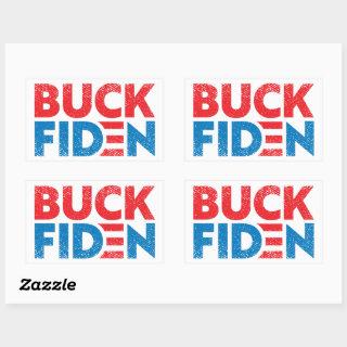 Buck Fiden funny anti Biden pro Trump Rectangular Sticker