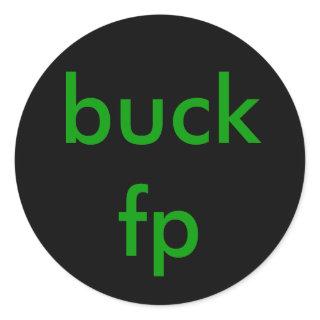 buck fp classic round sticker