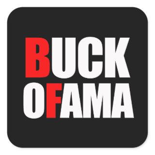 BUCK OFAMA SQUARE STICKER