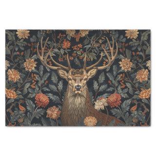 Buck with Antlers and Flowers Decoupage Tissue Paper