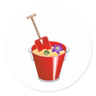 Bucket and Spade Classic Round Sticker