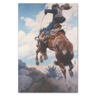 Bucking by Newell Convers Wyeth Tissue Paper