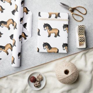 Buckskin Shetland Pony Cute Cartoon Pony Pattern