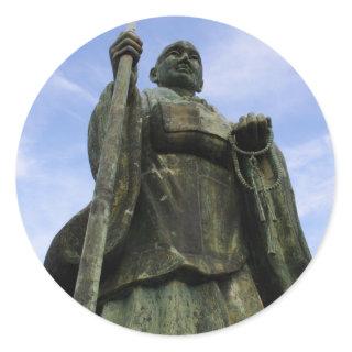Buddhist Statue of Imayama Kobo Daishi Classic Round Sticker