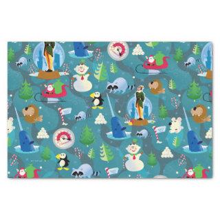 Buddy the Elf and Characters Teal Pattern Tissue Paper