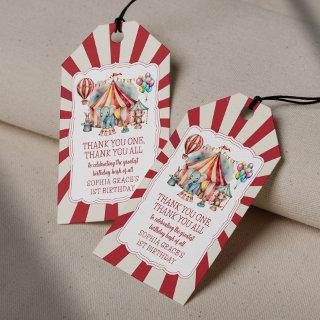 Budget Carnival Circus Show & Animals Birthday Gift Tags