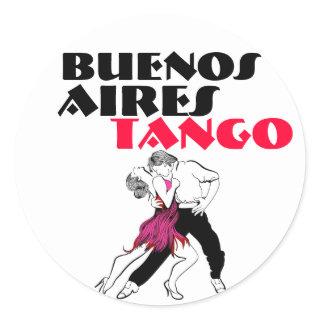 Buenos Aires Tango Classic Round Sticker