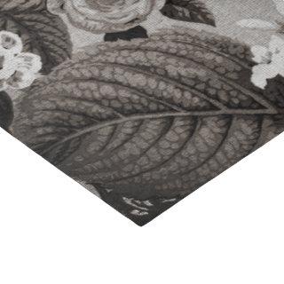 Buff Gray Taupe Vintage Floral Toile No.1 Tissue Paper