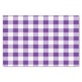 Buffalo Check Plaid Purple and White Pattern Tissue Paper