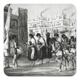 Buffalo Dance at Pueblo de Zuni Square Sticker