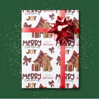 Buffalo Plaid Cocker Spaniel Dog Christmas
