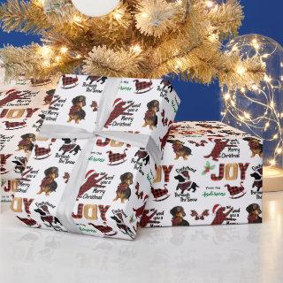 Buffalo Plaid Dachshund Dog Christmas Joy