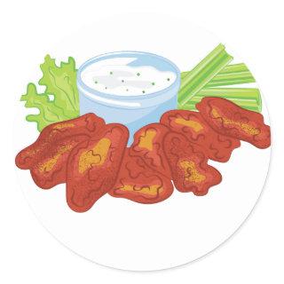 Buffalo Wings Classic Round Sticker