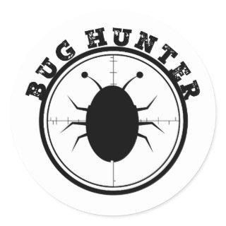 Bug hunter for cybersecurity specialist classic round sticker
