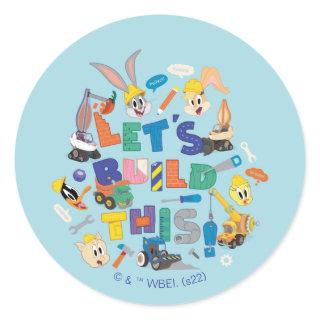 BUGS BUNNY BUILDERS™| "Let's Build This" Collage Classic Round Sticker