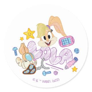 BUGS BUNNY BUILDERS™| Lola Sketch Art Classic Round Sticker