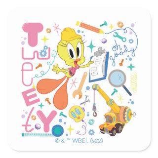 BUGS BUNNY BUILDERS™| TWEETY™ Work Tools Square Sticker