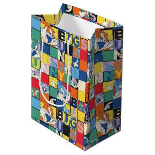 BUGS BUNNY™ Colorful Name and Face Checker Medium Gift Bag