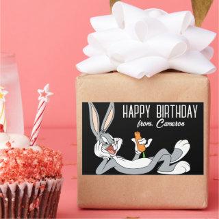BUGS BUNNY™ Lying Down  | Happy Birthday Rectangular Sticker