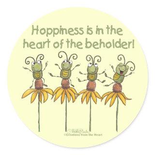 Bugs on Flowers Classic Round Sticker