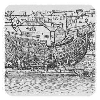 Building a Ship Square Sticker