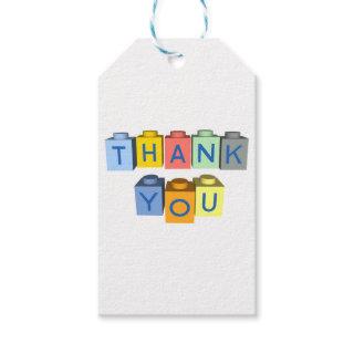 Building Blocks Thank You Message Gift Tags