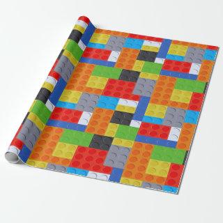 Building bricks block blue green orange red gift